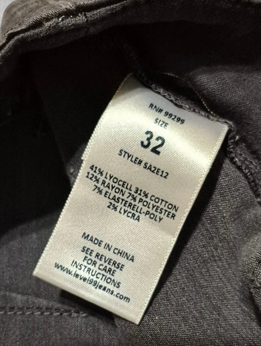 Mens Gray Level 99 Pants Size 32